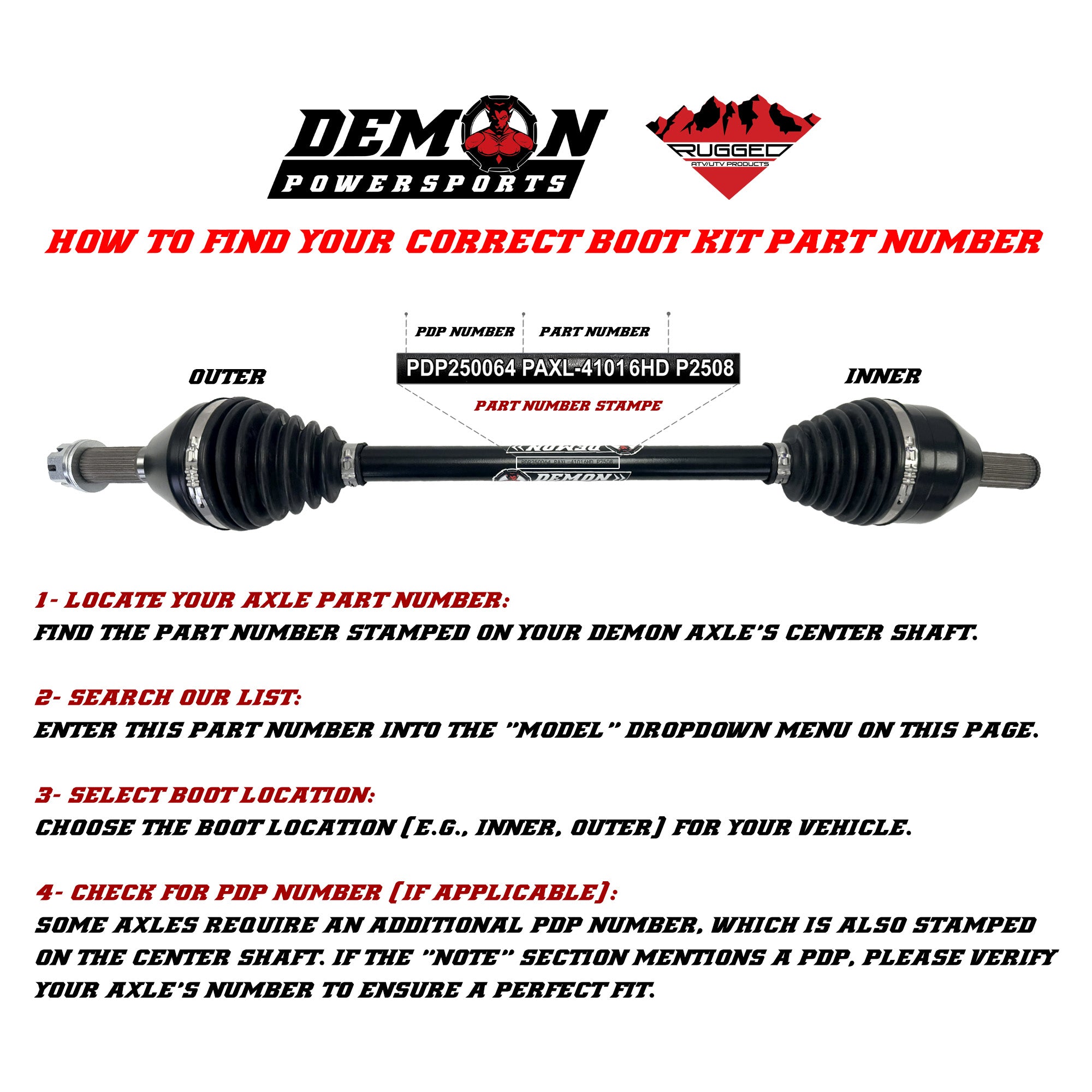 Can-Am Xtreme Heavy Duty Demon Boot Kit